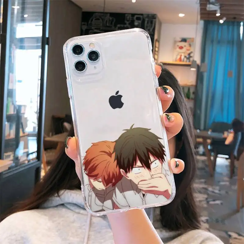 

Given Anime cute funny friend Phone Case Transparent for iPhone 6 7 8 11 12 s mini pro X XS XR MAX Plus cover funda shell