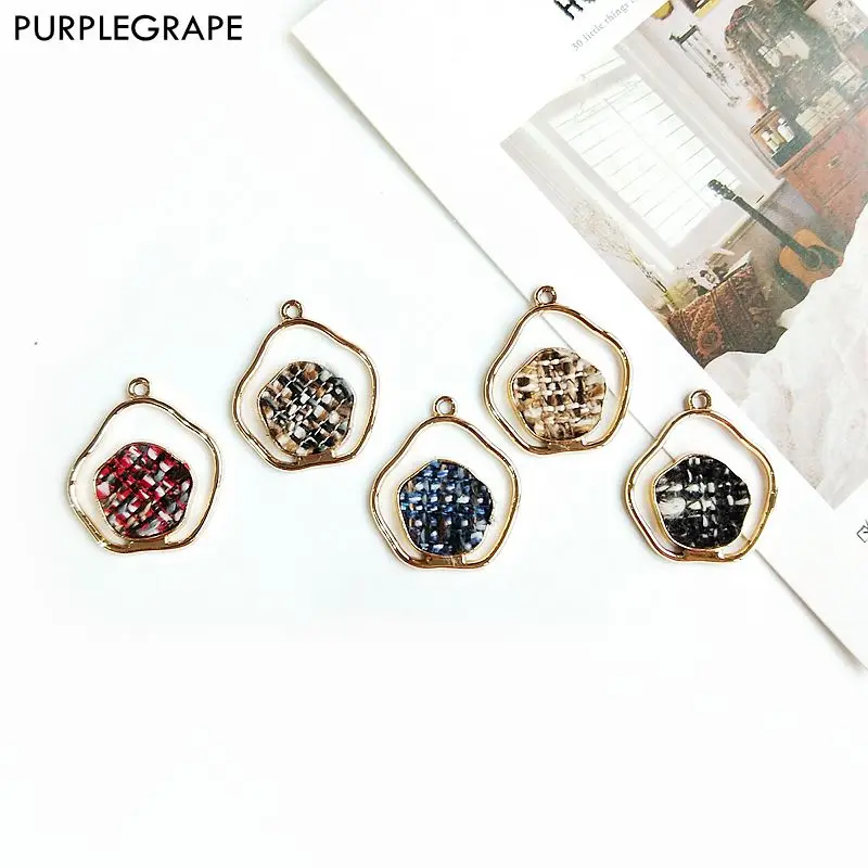 

10pcs Alloy Earrings Pendant Diy Jewelry Accessories Handmade Materials PURPLEGRAPE