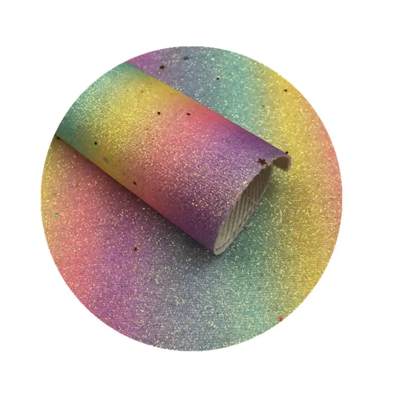 rainbow 20*30 см Радужный Блеск Русалка искусственной искусственная кожа бант для волос сумки лоскутное шитье материалы для ручных поделок - Цвет: rainbow