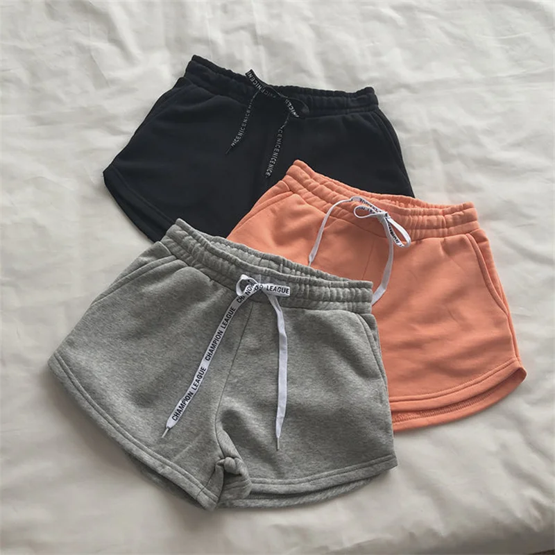 

Loose casual cotton sports shorts women 2021 summer new fashion high-waist A-line wide-leg pants
