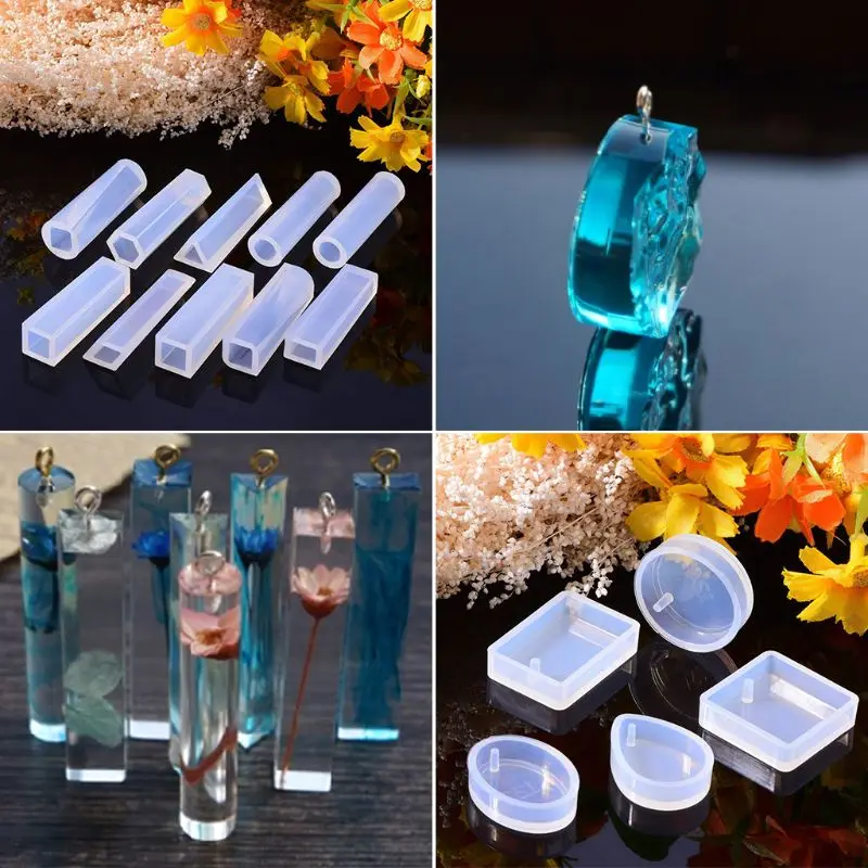 

1Set Silicone Crystal Epoxy Hanging Ornaments Mold Pendant Casting Mould Handmade DIY Crafts Jewelry Making Tools
