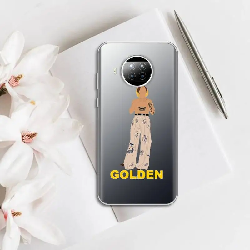 

Gold Harry Styles Phone Case Transparent for Xiaomi mi Redmi note 10 t 8 9 pro lite 11 Samsung S 8 9 10 20 plus ultra