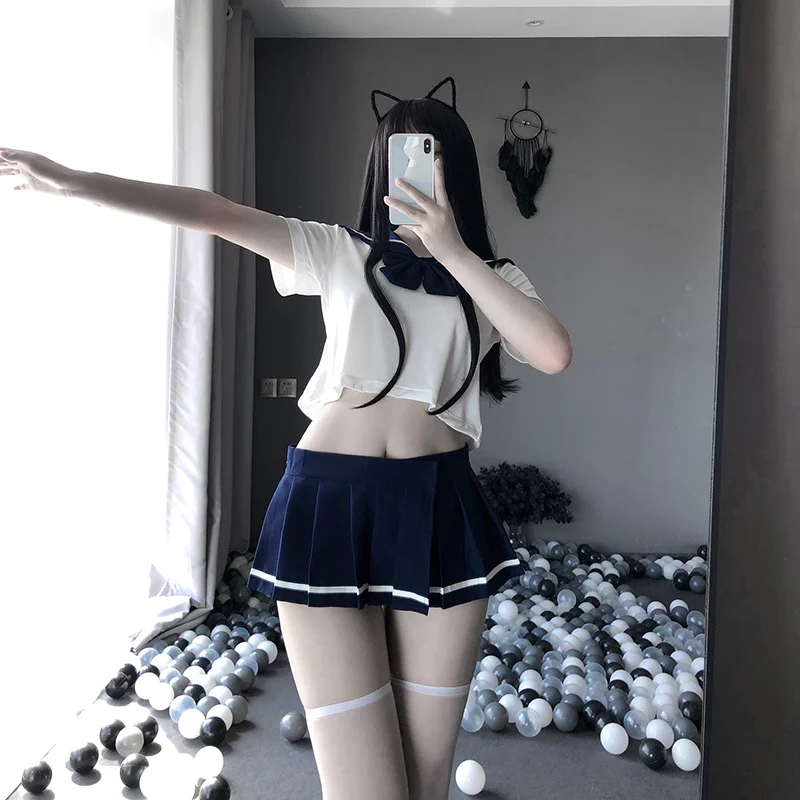 

Student Jk Uniform Lattice Pleated Skirt+short Sleeve Lolita Top Kawaii Girl Set Cos Japanese College Style Sweet Lolita Set