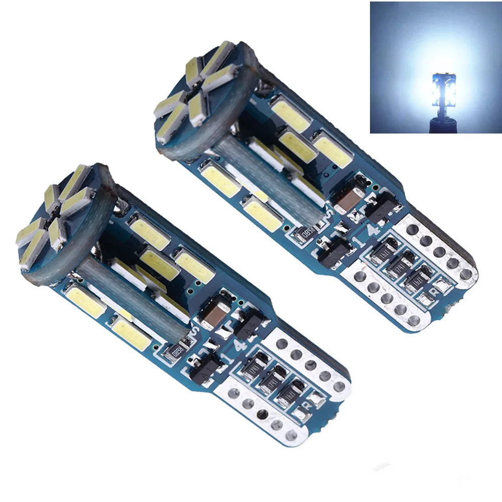 Car Auto LED T10 W5W Canbus 30smd 4014 Interior Parking External Light Error Free OBC Signal Indicator Lamp Wedge Bulb White | Автомобили