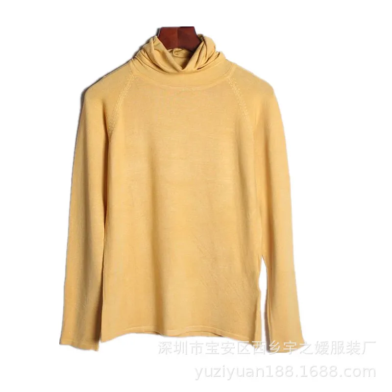 LEH 2019 осенне-зимний женский вязаный свитер с высоким воротом Повседневный мягкий