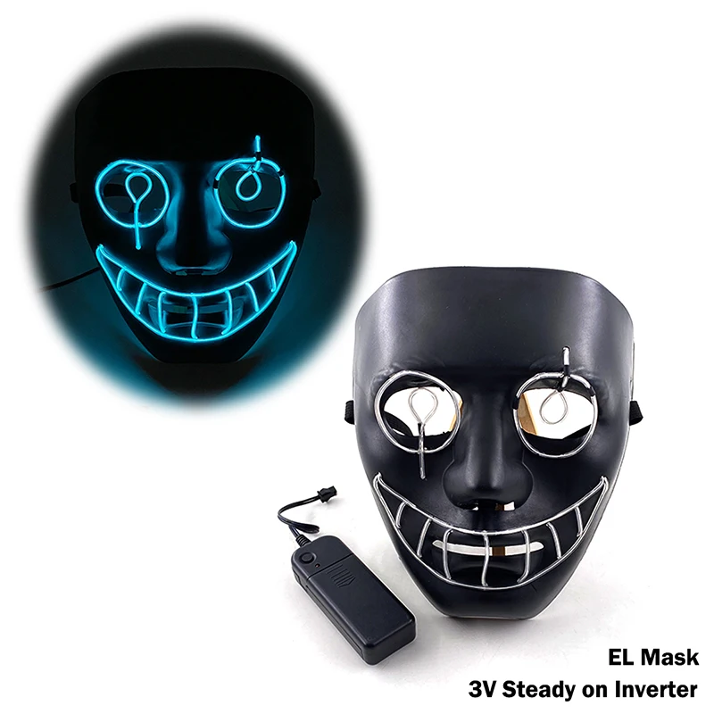 Новая модная светодиодная маска для Хэллоуина продувочные маски костюм гоночная