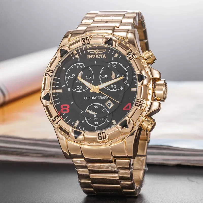 

Authentic INVICTA Luxury Fashion Work Business Men Wristwatch Classic Four Seasons Steel Belt All-Match Women Quartz Watches