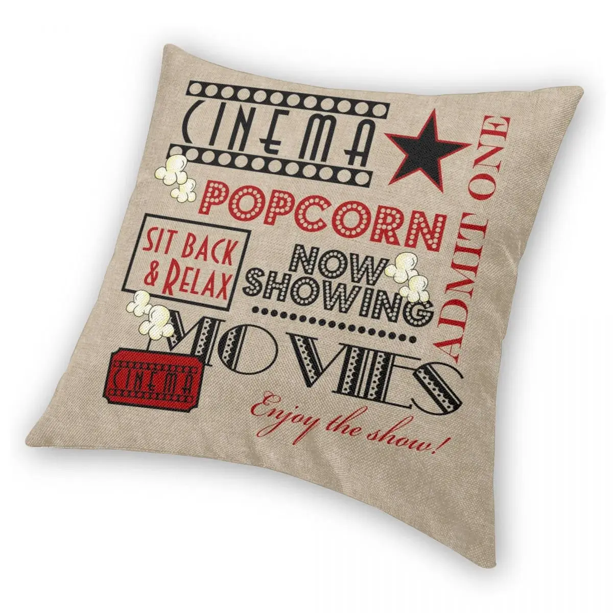 Наволочка для декоративной подушки с молнией из полиэстера и льна | Дом сад