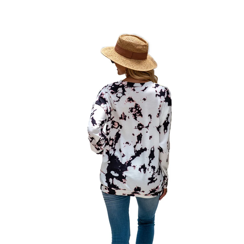 

2020 European and American women's autumn and winter new printing top ladies printed women's clothing