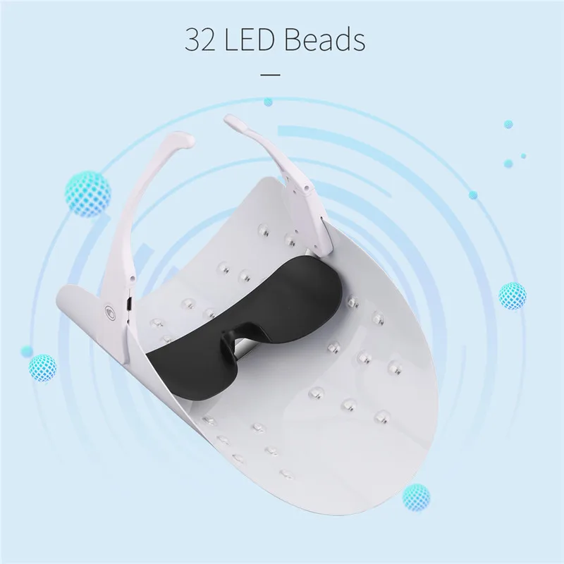 

LED Photon Facial Mask Light Therapy Electric Face Massager Skin Rejuvenation Anti-Aging Acne Wrinkle Removal SPA Beauty Machine