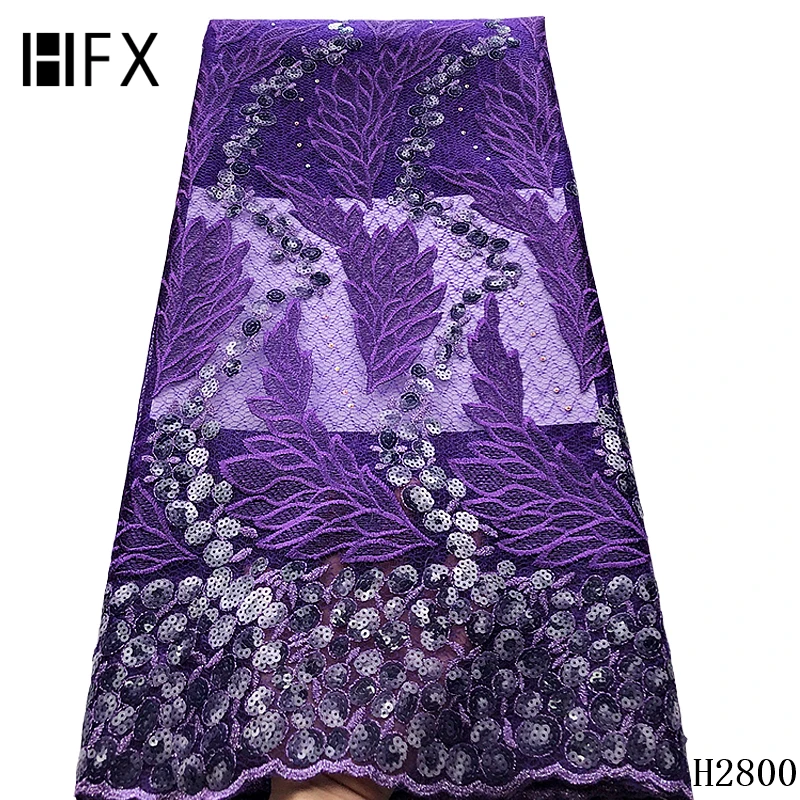HFX африканская кружевная ткань 2019 французские пайетки чистая благородная с