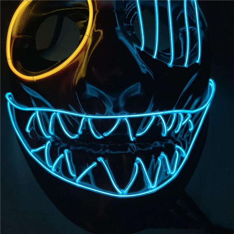 Cosmask Хэллоуин неоновая маска светодиодная женсветильник светлая веселая косплей