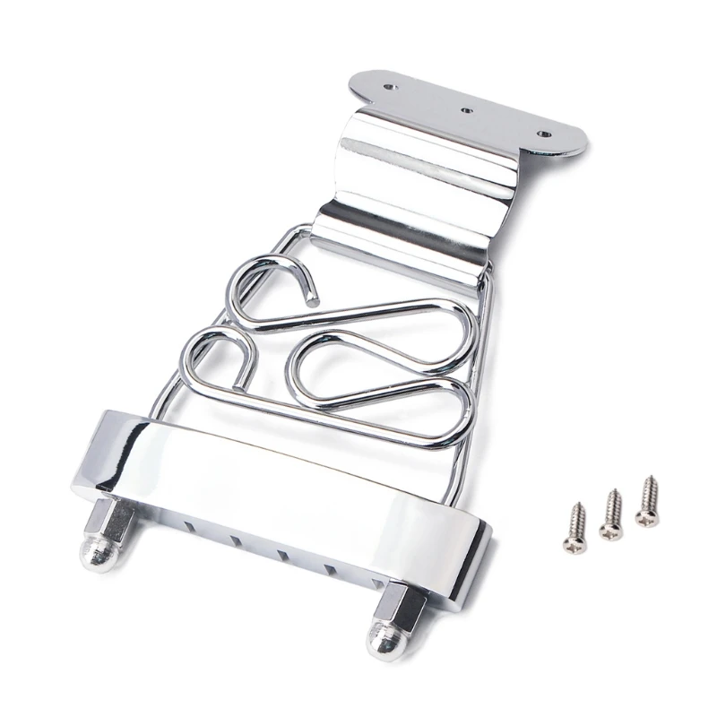

Archtop Jazz Trapeze Short 6 String Tailpiece Bass Guitar Bridge With Screws