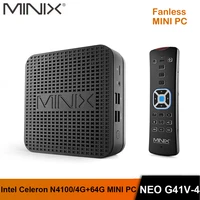 minix new neo g41v 4 intel gemini lake n4100 ultimate fanless mini pc windows 10 pro triple display expandable storage mini pc