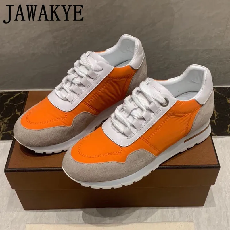 Разноцветная повседневная обувь в стиле пэчворк клиновидный внутренний каблук