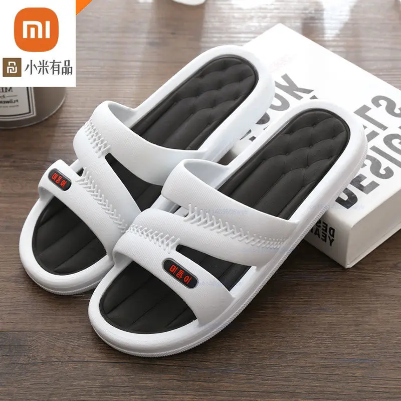 Xiaomi Korean Style Slippers Men Women Summer Home Bathroom Couple Sandals Thick-soled Beach Loafer Outdoor Anti-slip Flip Flop
