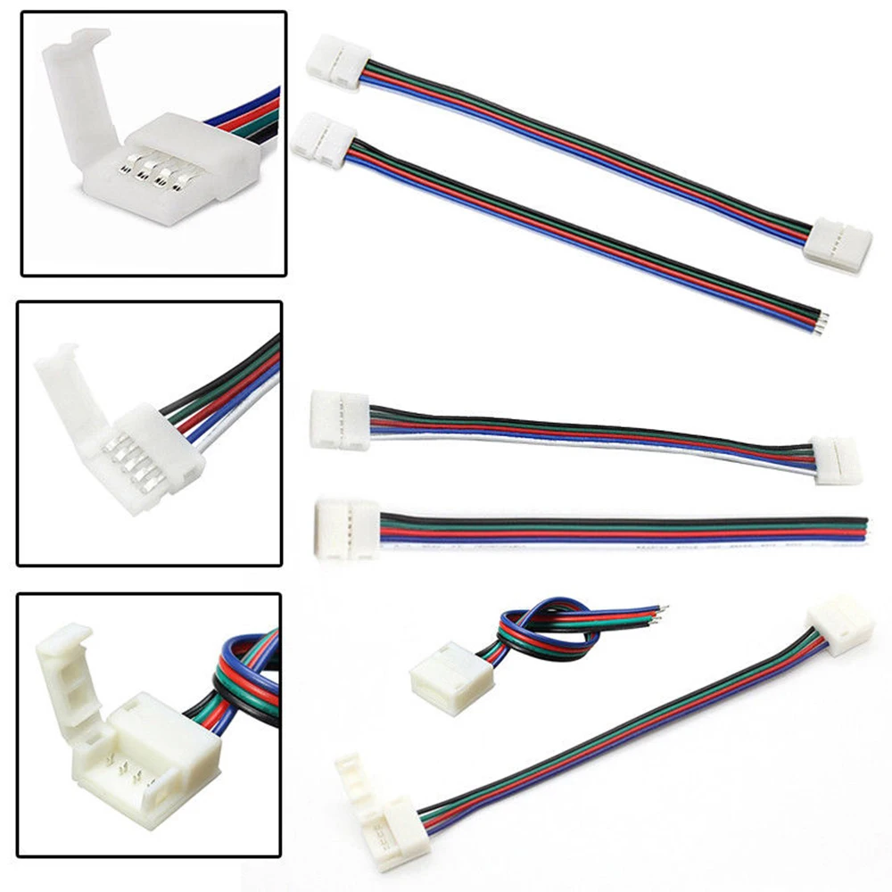5 100 шт. светодиодный 5050 RGB/RGBW полосы светильник 4 контактный разъем проводник 10/12