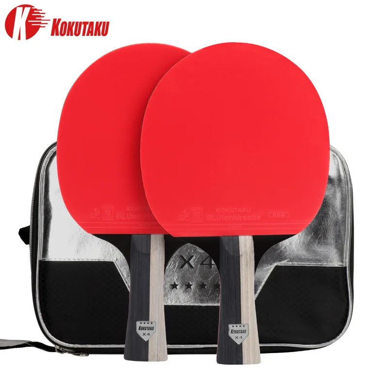 

Four-star Two-piece Table Tennis Racket High Elastic Rubber Attack Faster Ping Pong Rackets Sweat Absorption And Skid Resistance