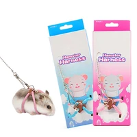 small animals hamster harness leash set adjustable pet hamsters squirrel outdoor walking traction rope rats mouse leash supplies