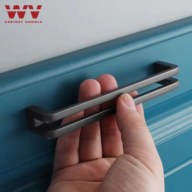 WV кухонная ручка для шкафа мебели твердая латунь матовый золотой черный полый