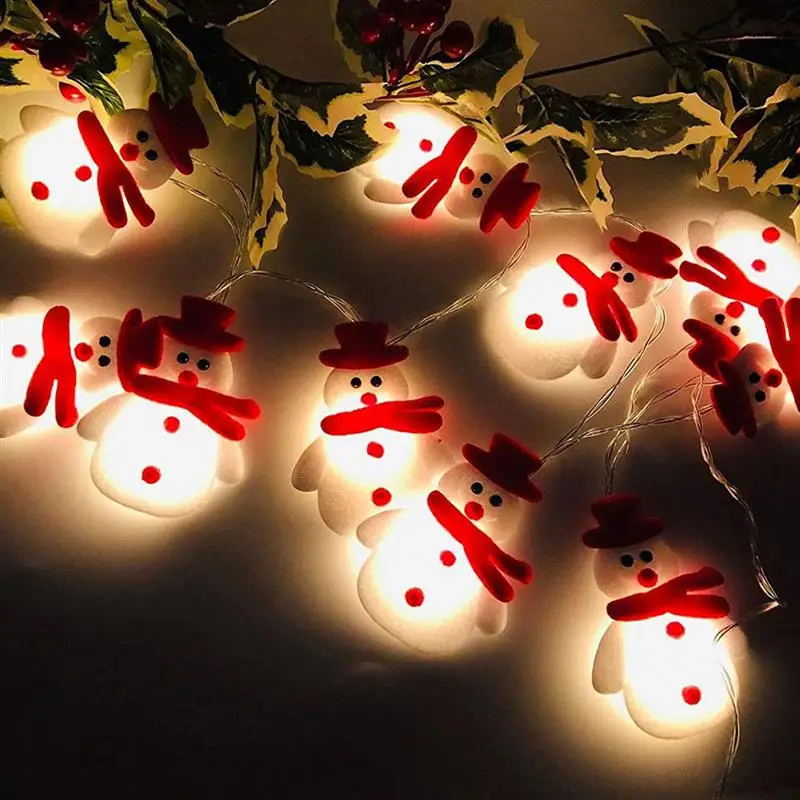 

Christmas LED String Light 10 LED Plush Snowman String Light 5.4 ft/ 1.65 Meter Christmas Festival Decor Xmas Tree Hanging