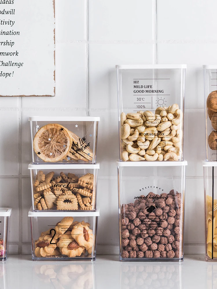

Transparent plastic airtight cans food dried fruits and miscellaneous grains storage tanks milk powder tea storage storage tanks