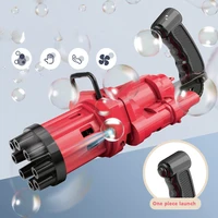 kids automatic gatling bubble gun toys summer soap water bubble machine 2 in 1 electric bubble machine for children gift toys