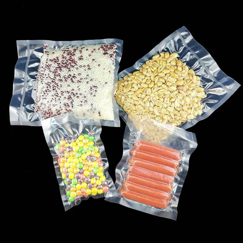 100PCS Fresh Plastic Storage Bag Food Storage Package Fresh Keepin Household Food Vacuum Sealer Bags Food Sealer Bags Keep Food