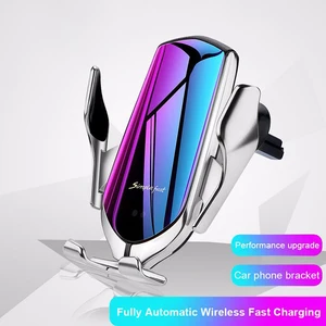 automatic clamping 10w car wireless charger for iphone for android infrared induction qi wireless charger car phone holder free global shipping