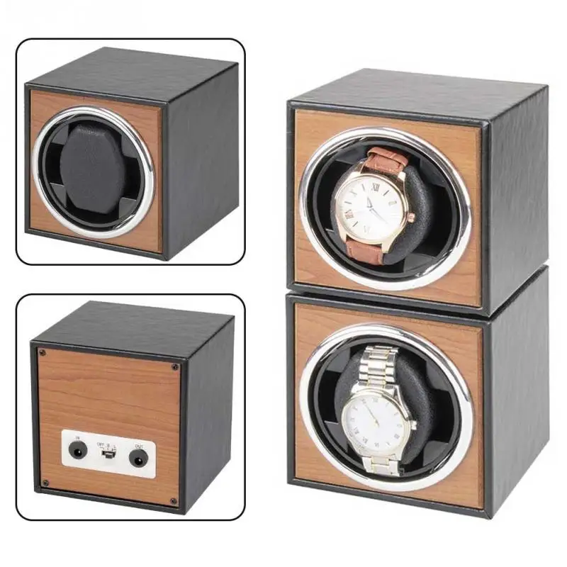 Mode Single Watch Winder For Automatic Watches New Version 4+6 Wooden Black Accessories Box Storage Collector | Наручные часы