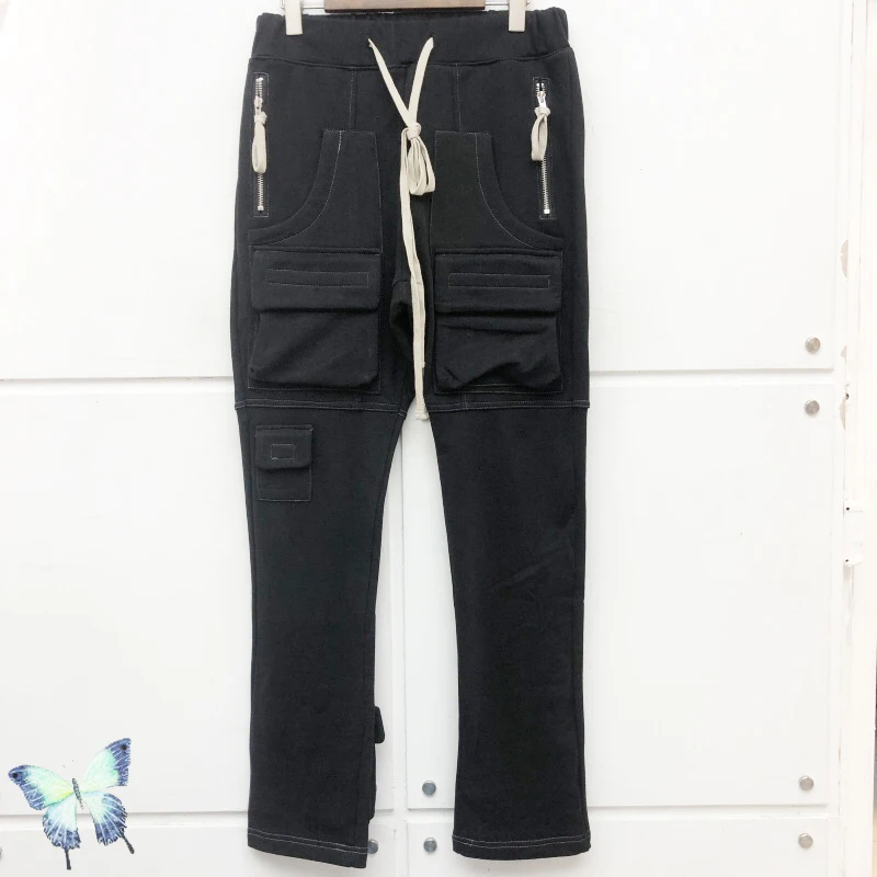 

Multi-pocket Sports Trousers Men Women High Quality Joggers Drawstring Straight Sweatpants