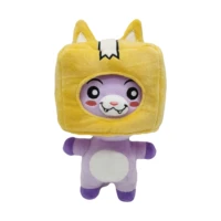 27cm yellow paper box small fox doll detachable paper box people kawaii purple stuffed toy bed decoration holiday gift trend toy