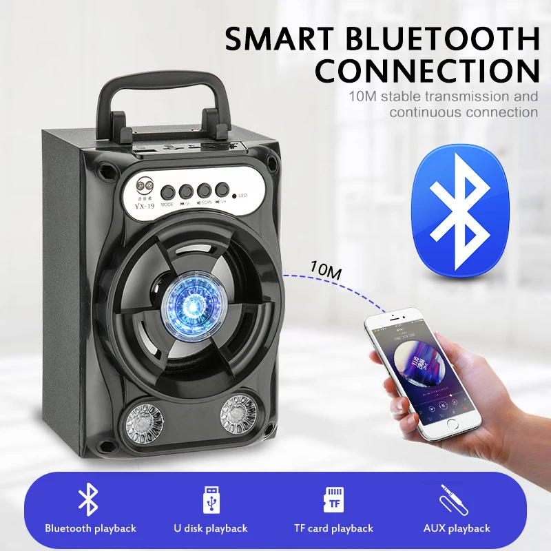 Переносная Bluetooth колонка водонепроницаемая уличная Беспроводная музыкальная