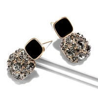 2021 new korean crystal earring small rhinestone vintage dangle earrings for women cute lovely shiny party fashion jewelry mujer