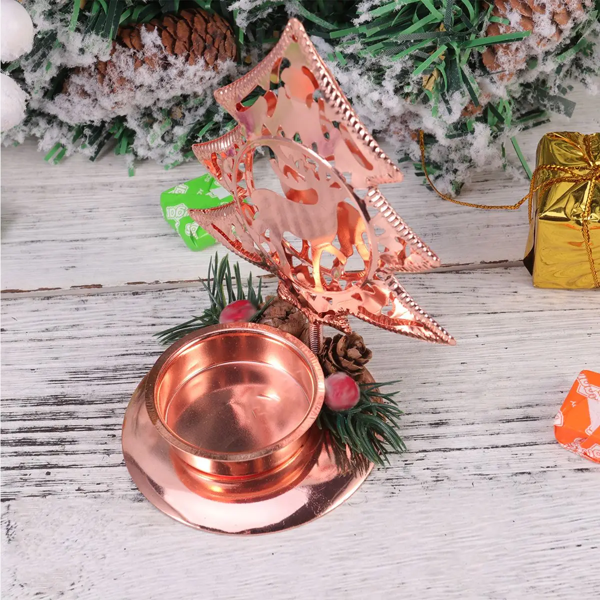 1 шт. железные художественные рождественские украшения Подсвечники
