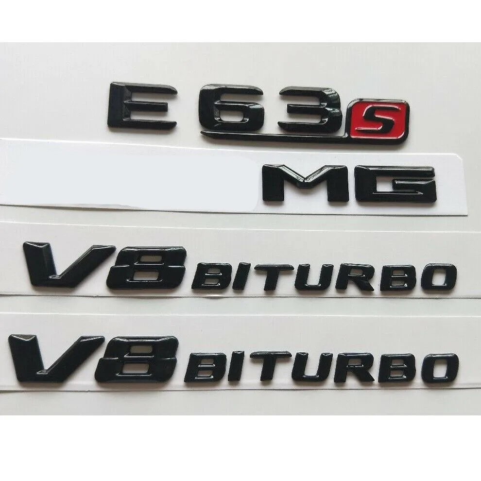 Глянцевые черные 3D буквы E63s для V8 BITURBO эмблемы W212 W213 | Автомобили и мотоциклы