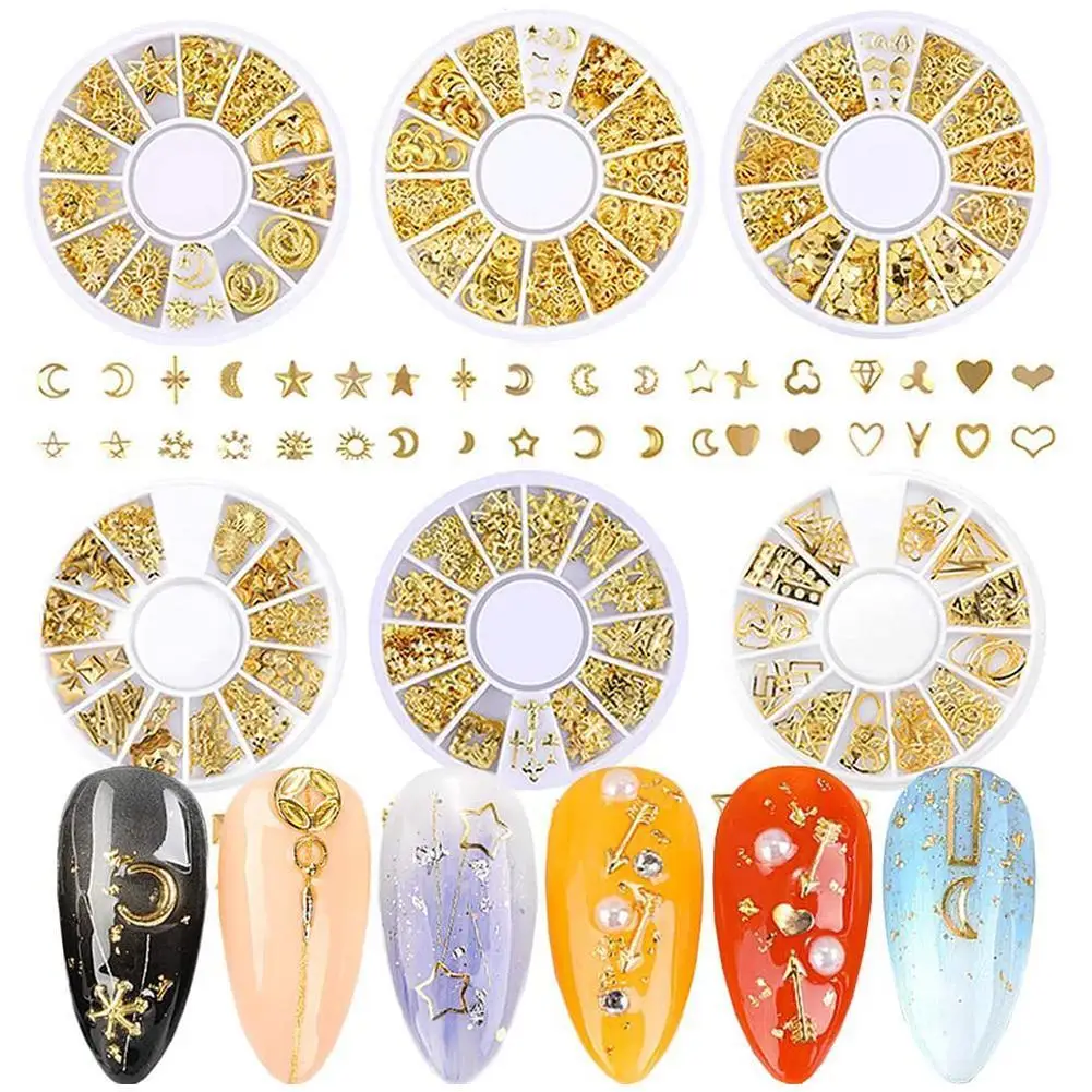 

2021 Nail Art Decoration Jewelry Xingyue Rivet Metal Decoration Ring Nail Round Box Small Decor Stickers DIY Dropship Nail J0S2