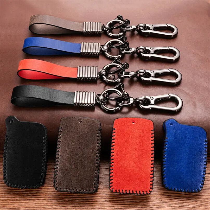 

1Pcs Retro Leather Car Key Fob Case Cover For Land Rover Range Rover Discover Evoque