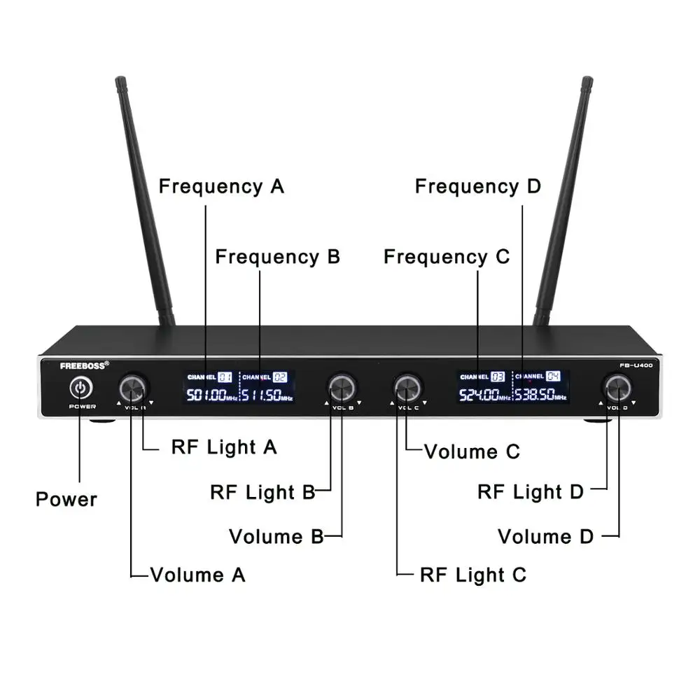 FREEBOSS FB U400 UHF фиксированная частота караоке беспроводной микрофон