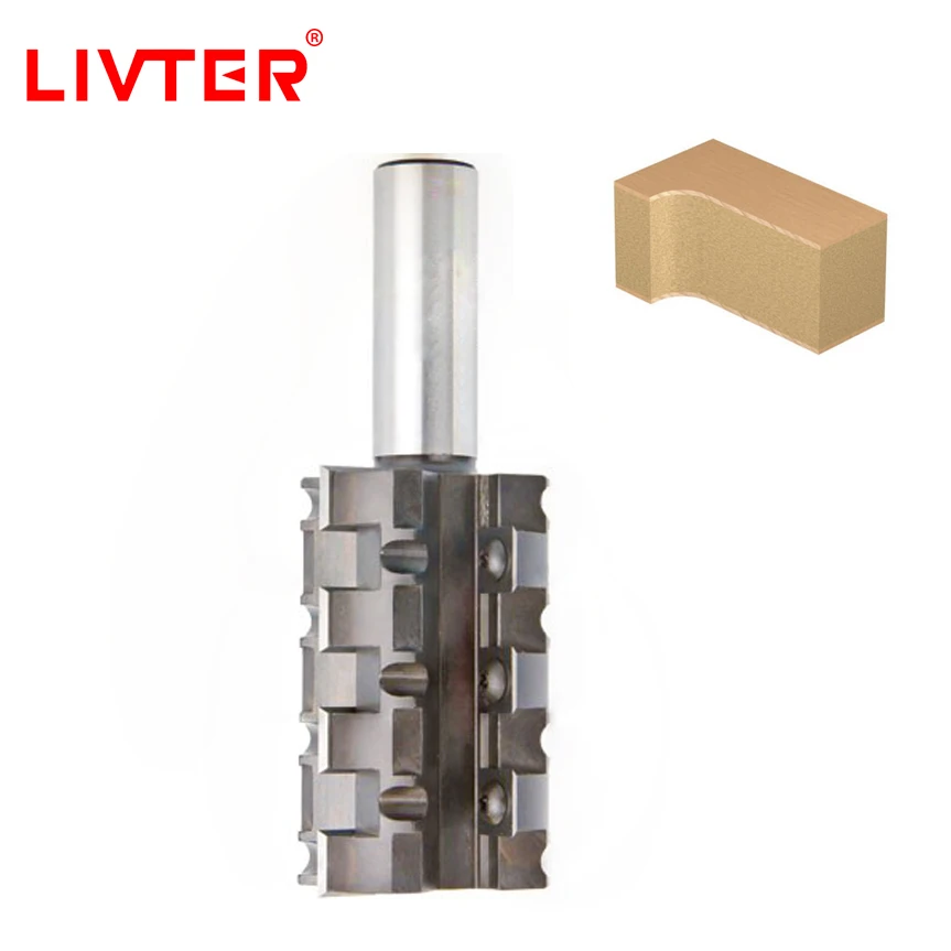 

LIVTER Disposable insert straight router Cutter with multiple cutting flutes for Rough rebating and sizing in woods