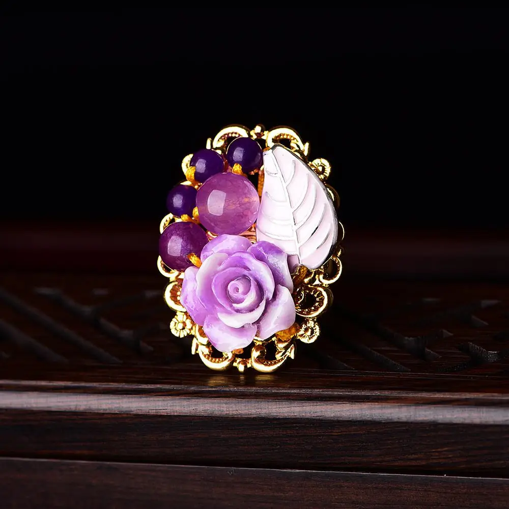 

Vintage Rings for Women Retro Flower Fingerring Jewelri Women's Jewelry 2021 Trend Gift to Lover