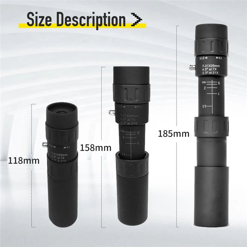 

Secozoom 7-21x25 Binocular Zoom Bak4 Prism Mini Portable Binoculars Metal Body Long Range For Smartphone High Quality Outdoor