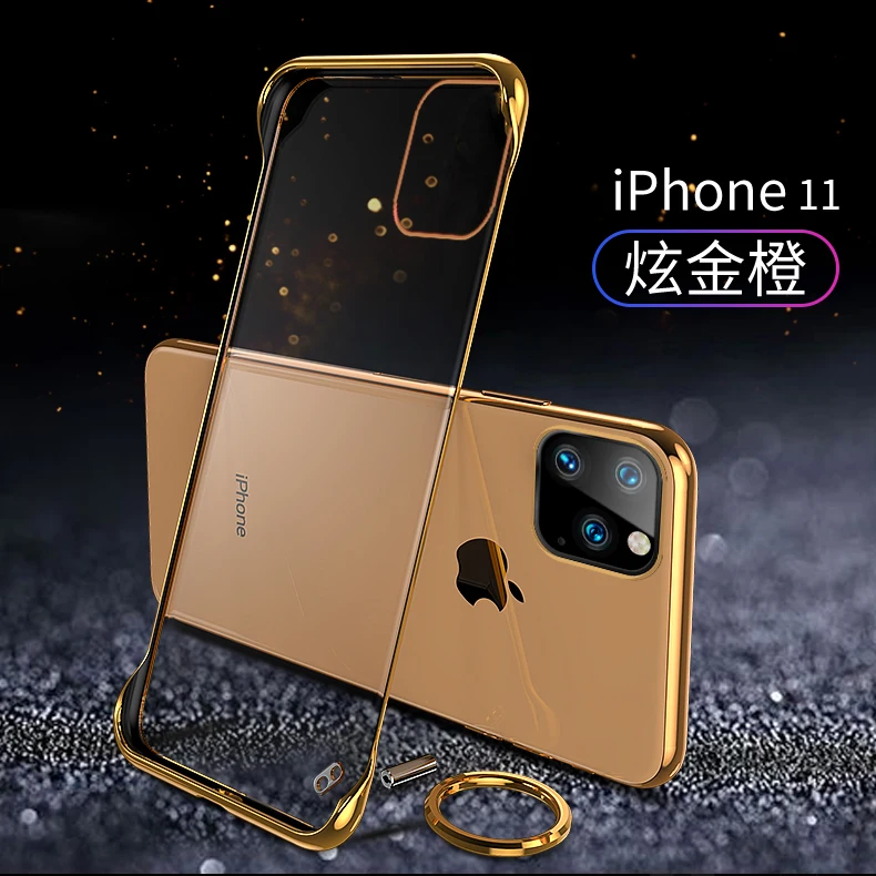 Для Apple iphone 11 чехол прочное покрытие для ПК Прозрачный с кольцом тонкий защитный