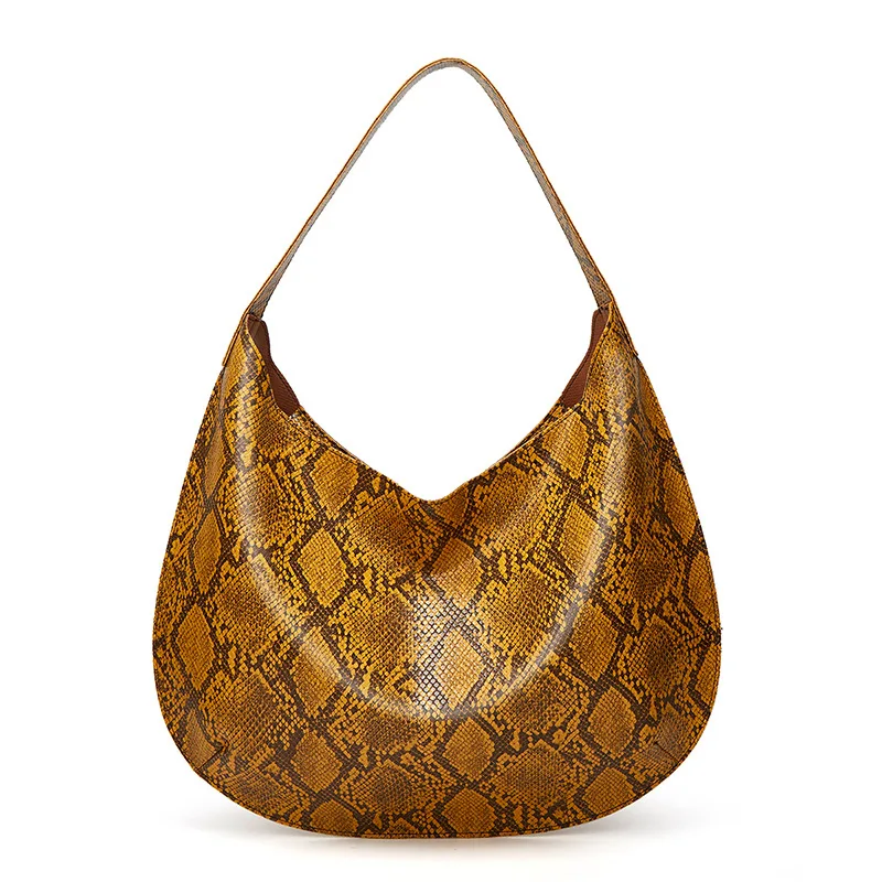 

2021 New European And American Retro Lady's Shoulder Bag Harf Moon Crocodile Pattern Women's Messenger Bag/JY8839