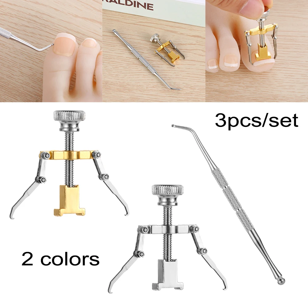 1PC Gold/Silver Stainless Steel Ingrown Toenail Correction Toes Nail Cuticle Pusher Anti Paronychia Foot Care Pedicure Tools Set | Красота и