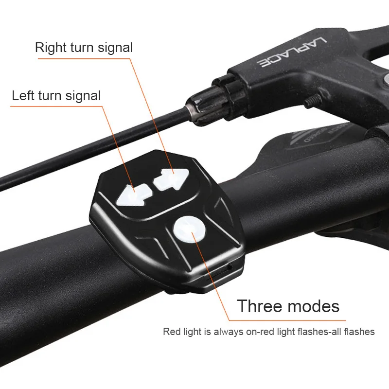 Bike Turn Signals Remote Control Bicycle Direction Indicator MTB LED Rear Light USB Rechargeable Cycling Taillight with Horn
