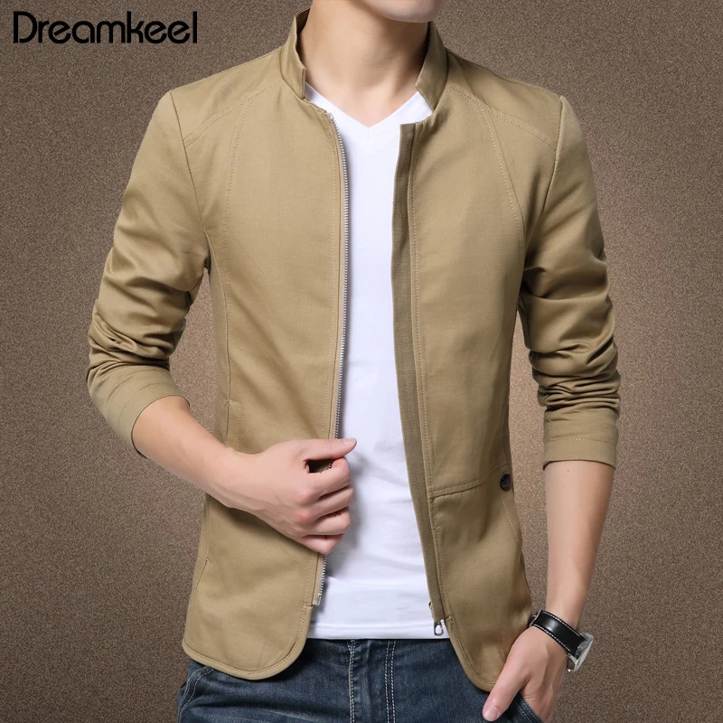 Куртка мужская приталенная в британском стиле модная ветровка с подставкой