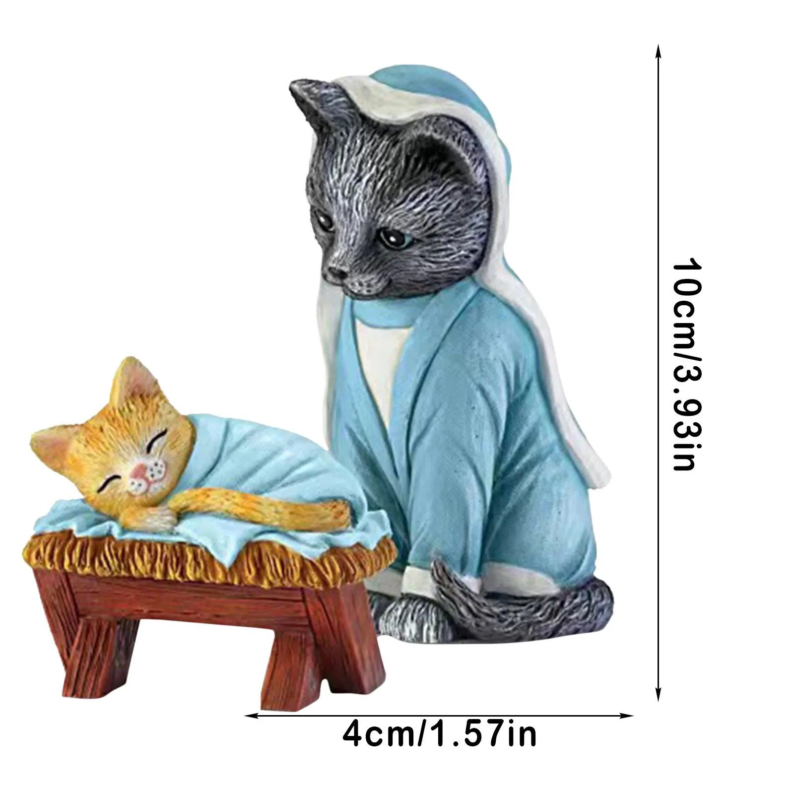 Статуэтка кошки из смолы миниатюрные статуэтки для украшения дома серия с