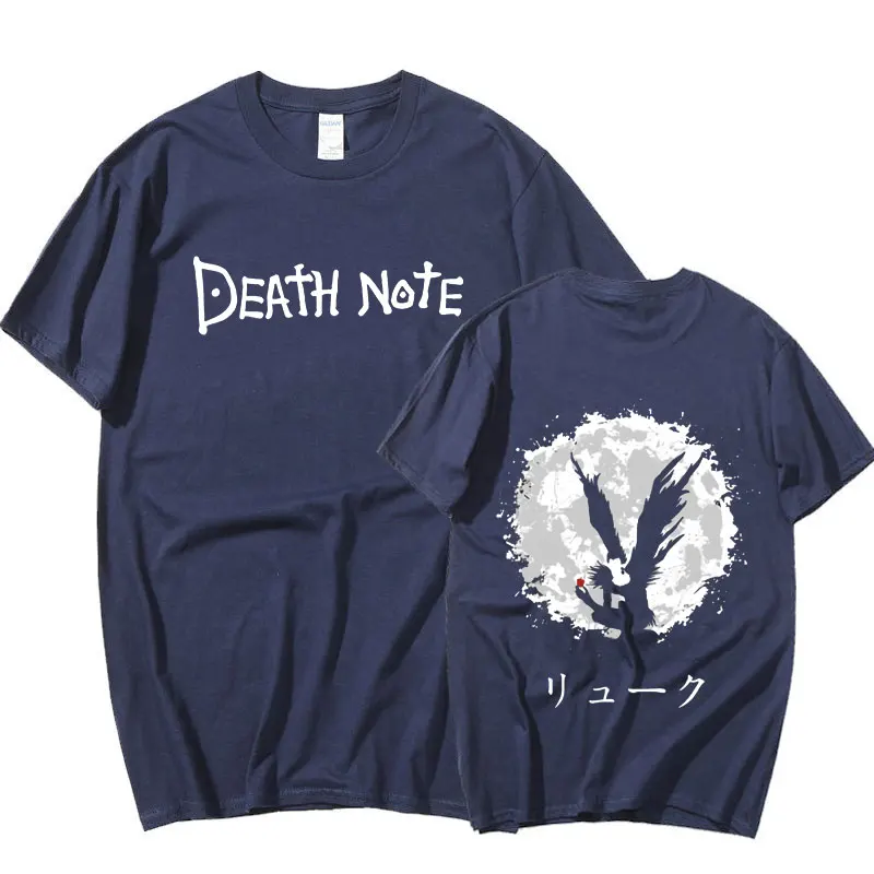 Футболка мужская оверсайз из хлопка модная тенниска с надписью Death Note в стиле