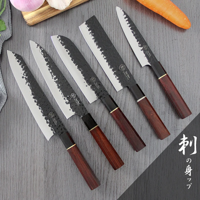 

Full Tan Forged Japanese Knife 7/8/9inch Chef Knife Santoku Sushi Salmon Knife High Hardness Fish Filleting Slicing Knife